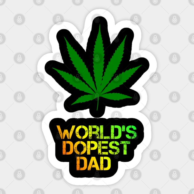 WORLD'S DOPEST DAD Design Sticker by MN-STORE